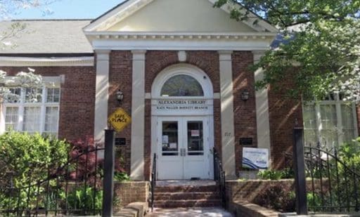 Kate Waller Barrett Branch Library, Alexandria, Virginia, built over the historic Quaker Burial Ground
