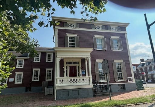 The Lee-Fendall House in Alexandria, Virginia, a brick Georgian-style residence built in 1785 by Philip Richard Fendall Sr., cousin of Arthur Lee. The historic home now operates as a museum interpreting more than 200 years of local and national history.